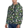 thumbnail image 3 of Naloa Fun Panda Playing With Bamboo Leaves Men's Casual Hooded Collar Drawstring Hoodies Pullover Sweatshirts Casual Long Sleeve Shirts-Medium, 3 of 7