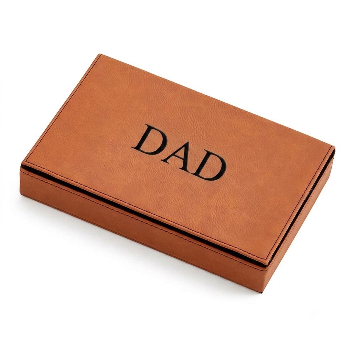 Contemporary Home Living 7.75" x 5" Caramel Brown Leatherette 2-Piece Playing Cards Deck Set