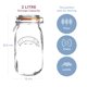 thumbnail image 2 of Tarro de vidrio Kilner Swing Top Clip 2 L para almacenamiento de alimentos, 2 of 6
