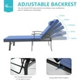 thumbnail image 3 of Kullavik Patio Lounge Chair Sets,All-Aluminum Outdoor Armchair Foldable Adjustable Backrest Chaise Lounge With Folding Table,Navy, 3 of 7
