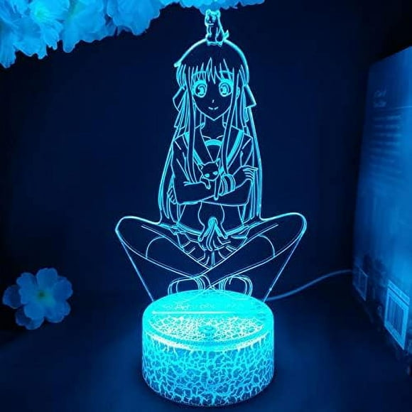 WJ Anime Led Light Fruits Basket Tohru Honda for Bedroom Decor Night Light Birthday Gift Kids Room 3D Desk Lamp Manga Fruits Basket