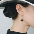 thumbnail image 4 of Boucles d'Oreilles de Mariage pour Femmes, Boucles d'Oreilles en Résine Stéréo Rondes, Boucles d'Oreilles Sucette Longues pour Femmes, 4 of 8