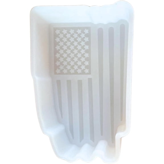 Distressed American Flag Freshie Silicone Mold 2.5 x 3.75 x 0.8 inches USA Patriotic Scented Aroma Beads Supplies Resin, Car Candles, Soap Oven Safe Bake Heat Resistant to 400 F