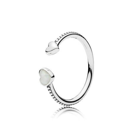 Navy Enamel Ring - Hearts of Love, Silver Enamel Ring sz 50 191045EN23-50