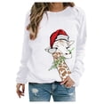 thumbnail image 2 of Fesfesfes Ugly Xmas Sweater Womens Casual Long Sleeve Tops Christmas Print Pullover Sweatshirt Blouse Top On Sale, 2 of 5