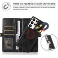 thumbnail image 5 of REQO Phone Case for Samsung Galaxy S21 Ultra Glaxay S21ultra 5G Wallet Detachable Cover with Tempered Glass Screen Protector and Flip Credit Card Holder Cell Gaxaly 21S S 21 21ultra G5 Women Black, 5 of 7