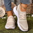 thumbnail image 2 of Rokment Women's Orthopedic Slip on Walking Shoes 2026 Spring Fall Comfortable Casual Mesh Memory Foam Wedge Low Heels Athletic Running Tennis Jogging Nursing Fashion Sneakers Beige Size 6.5, 2 of 7