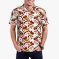 thumbnail image 1 of Fotbe Santa Claus bells Snowman Camiseta Polo de Golf para Hombre con Estampado – Camisa Deportiva Transpirable con Cuello Abotonado-Large, 1 of 6