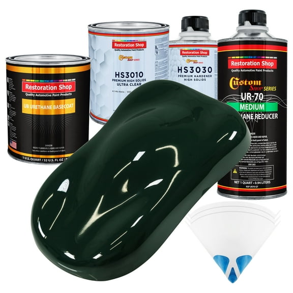 British Racing Green Premium Quart URETHANE BASECOAT CLEARCOAT Auto Paint Kit
