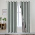 thumbnail image 1 of Joydeco Cortinas Verde Salvia De 84 Pulgadas De Largo, Lino 100% Cortinas Opacas Para Dormitorio, 2 Paneles, Juego De Cortinas Con Textura Para Oscurecer La Habitación Con Ojales De Arpillera Para Sal, 1 of 5