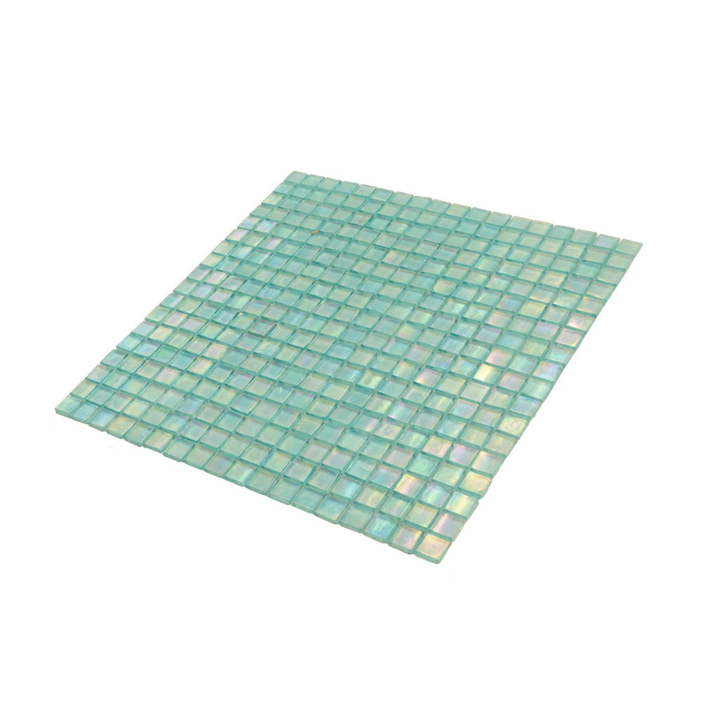 Skosh 11.6 in. x 11.6 in. Glossy Sea Green Glass Mosaic Wall and Floor Tile (18.69 sq. ft./case) (20-pack)