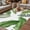 white, variant on Green Leaves Outdoor Rug for Patio/Deck/Porch, Non-Slip Large Area Rug 5 x 7 Ft, Tropical Summer Botanical Watercolor Elegant Wooden Indoor Outdoor Rugs Washable Area Rugs, Camping Rug Carpet Runner