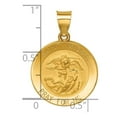 thumbnail image 3 of 14k Polished and Satin Hollow St. Michael Medal Round Pendant XR1363, 3 of 4