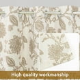 thumbnail image 3 of DriftAway Freda Jacobean Floral Linen Blend Lined Thermal Insulated Room Darkening Blackout Grommet Window Curtains 2 Layers 2 Panels Each 52 Inch by 63 Inch Taupe Beige, 3 of 7
