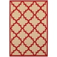 thumbnail image 3 of Style Haven  Cara Mixed Pile Quatrafoil Lattice Indoor/ Outdoor Area Rug Red/Sand 3'10" x 5'5" Polypropylene Trellis, Geometric 4' x 6' Accent,, 3 of 5