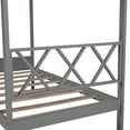 thumbnail image 6 of Gray Twin Size Wood House Bed with Storage Space, 6 of 8