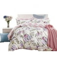 thumbnail image 2 of Swanson Beddings Pink-Purple Roses 2-Piece 100% Cotton Bedding Set: Duvet Cover and One Pillow Sham (Twin), 2 of 9