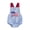 Blue2, variant on Baby Unisex Zip Front Footed Sleep N Play Pajamas USA Print Long Sleeve Romper