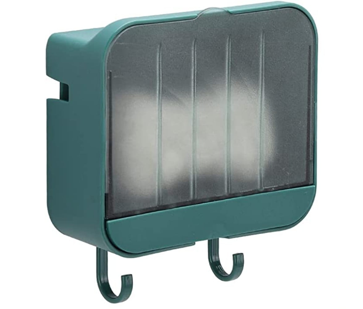Tutuviw Soap Box Holder, 1 Pack Soap Case with Hooks Wall Mounted Soap Holder for Shower Wall ...