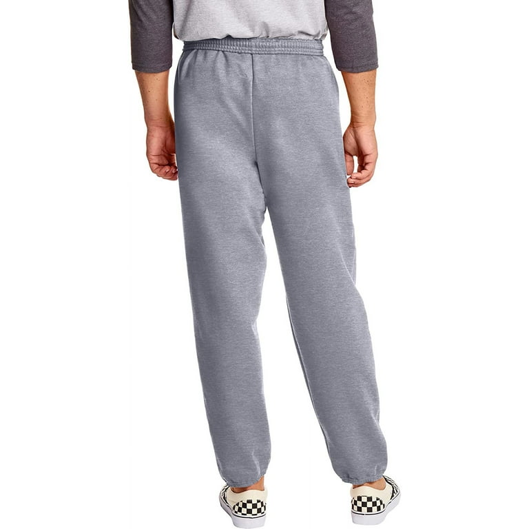 Hanes Men s Ecosmart Fleece Sweatpant Light Steel XL Walmart