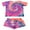 Tie Dye Colorful Swirl, variant on Tie Dye Short Sets for Girls (Tie Dye Colorful Swirl, 4)