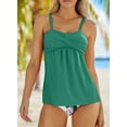 Sidefeel Women s Slimming Two Piece Swimwear Ruched Tankini Top sidefeel-women-s-slimming-two-piece-swimwear-ruched-tankini-top