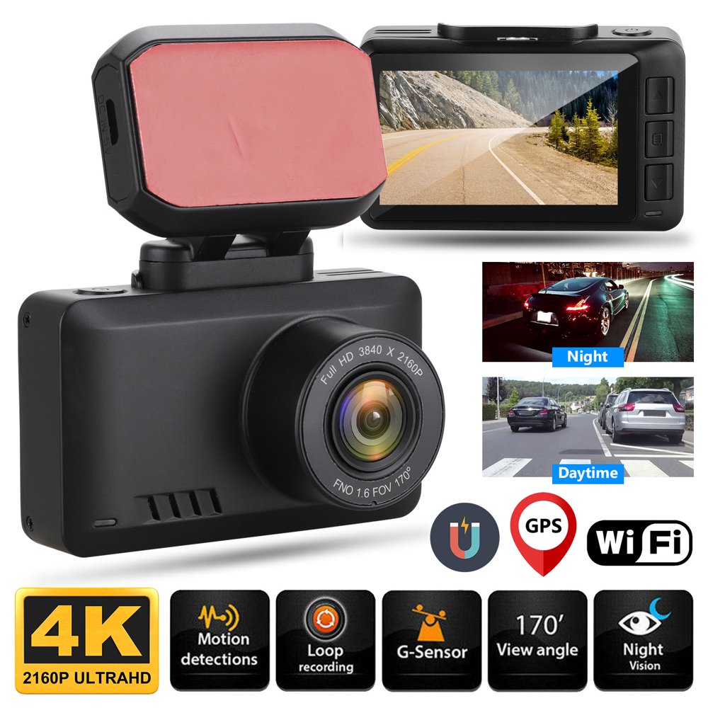 TSV 4K Car Camera WiFi Dash Board Cam with GPS Tracking Compatible with