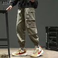 thumbnail image 1 of New Hong Kong Style Workwear Pants  Men‘s Solid Color Versatile Loose Trendy Large Size Leggings, 1 of 6