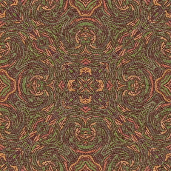 Ahgly Company Indoor Square Patterned Light Brown Area Rugs, 4' Square