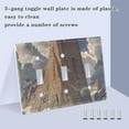 thumbnail image 4 of 3 Gang Light Switch Cover Plate Towering Mountain and Snow Wall Plate Decorate Electrical Outlet Cover Plates 4.56”x4.48”, 4 of 8