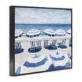 thumbnail image 2 of Stupell Industries Tropical Beach Nice Blue Striped Umbrellas Black Framed Giclee Art, 14 x 11, by Sisi and Seb, 2 of 8