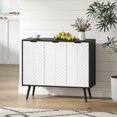 thumbnail image 2 of HOMCOM 36" Sideboard, Buffet Cabinet with Adjustable Shelves, Black, 2 of 10