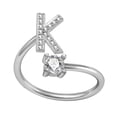 thumbnail image 1 of PVCS Exquisite Fashion 26 English Alphabet Style Ring Letter Fashion Copper Ring, 1 of 1