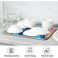 thumbnail image 7 of FREEAMG Butterfly Dish Drying Mats Tableware Absorption Water Mat Home Decor Drying Pad for Kitchen Countertop, 16 X 18 Inch, 7 of 7