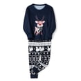 thumbnail image 3 of Family Matching Pajamas Christmas Set Elk Print Long Sleeve Tops and Stretch Casual Pants Sleepwear Set, 3 of 8