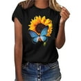 thumbnail image 2 of Womens T Shirts Summer Shirt Short Sleeve Stylish Casual T-Shirt Tops, 2 of 4
