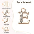 thumbnail image 2 of Uxcell 20 Pack Rhinestone E Letter Charm for DIY Bracelet/Wristbands/Jewelry Gold 0.39" x 0.51", 2 of 6