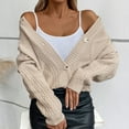 thumbnail image 6 of Annhoo Cardigan Sweaters for Women Long Sleeve Button down Cable Knitted Tops Ladies Fall Winter Soft Cozy Clothes, 6 of 9
