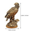 thumbnail image 2 of FOMIYES Vintage Golden Brass Eagle Sculpture Figurine Decorative Tabletop Bird Statue, 2 of 8