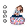 thumbnail image 2 of Forest Storage Toy Bag Chair, Meadow Leaves Vivid Cartoon of Rural Foliage Spring Herbs Flora Pattern, Stuffed Animal Organizer Washable Bag, Small Size, Multicolor, by Ambesonne, 2 of 3