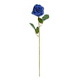 thumbnail image 1 of Flor de rosa artificial con hojas verdes, rama de flor de seda falsa realista, decoración para el hogar, la oficina, la boda, la fiesta, centro de mesa, 1 of 8