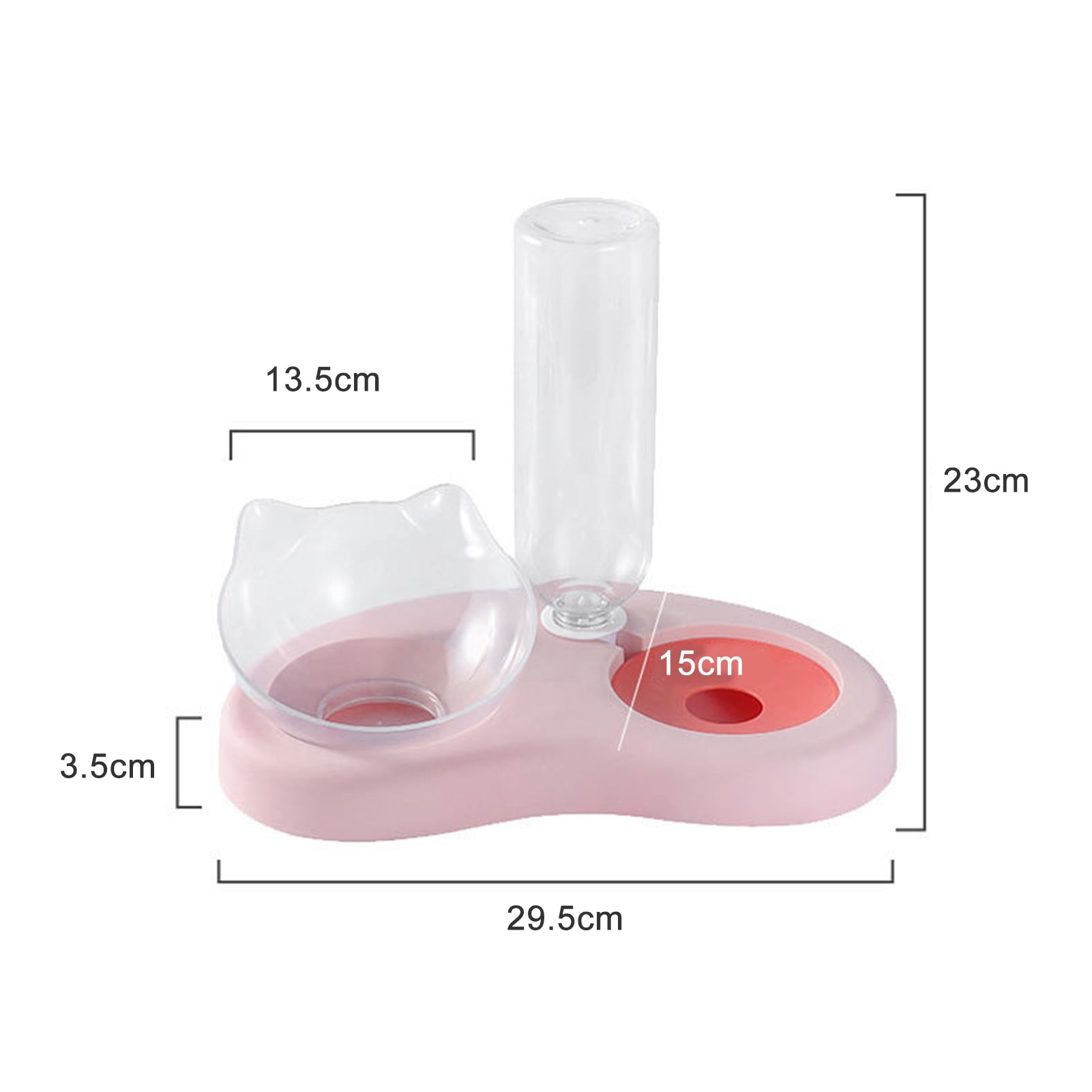 DOPI Pet Bowl Dry Wet Use Automatic Lightweight Cat Water Dispenser Food Container Feeder for Home Use