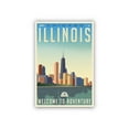 thumbnail image 4 of Pera Print Retro Style Travel Poster, Illinois, Vintage Rustic Poster Print, Home Office wall Decoration, Illinois State Map Poster, Unframed Poster Print - 12*18 inches, 4 of 4