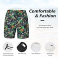 thumbnail image 5 of Balery Dinosaur Plays Soccer Mens Swim Trunks Swim Shorts for Men Quick Dry Inseam Beach Shorts with Compression Liner Pocket-3X-Large, 5 of 9