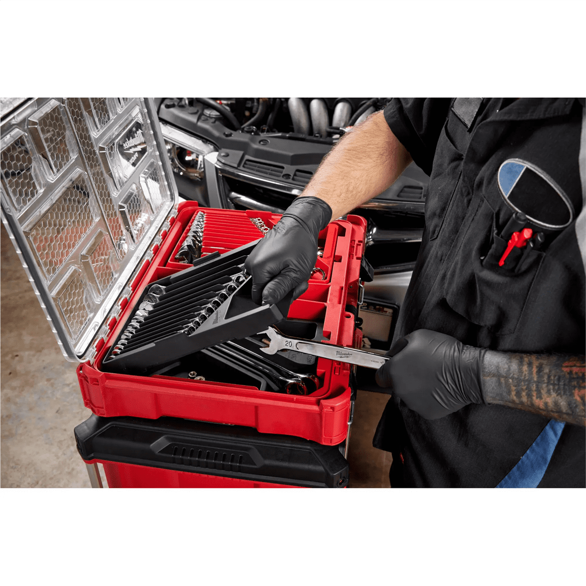 Milwaukee 48-22-9485 Metric & SAE Combo Wrench Set with PACKOUT Organizer