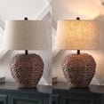 thumbnail image 4 of JONATHAN Y Alaro 24.5" Farmhouse Coastal Water Hyacinth Basket LED Table Lamp, Dark Brown, JYL6501B, 4 of 7