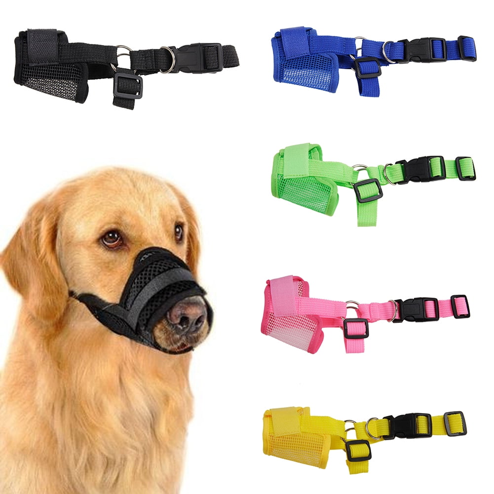 Soft Muzzle Breathable Drinkable Dog Mouth Cover Nylon Dog Mesh Muzzle Anti Biting Barking Chewing Licking for Small Medium Large Dog 2 Pieces Dog Mesh Muzzles Nylon Dog Muzzle Dog Mouth Guard 