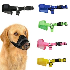 Yirtree Adjustable Pet Dog Puppy Mask Nylon Dog Muzzle for Small Medium Large Dogs, Air Mesh Breathable and Drinkable Pet Muzzle for Anti-Biting Anti-Barking Licking