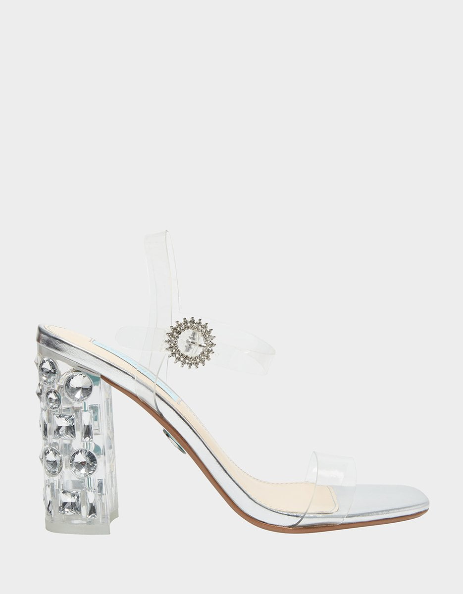 betsey johnson clear shoes