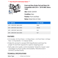 thumbnail image 2 of Front and Rear Brake Pad and Rotor Kit - Compatible with 2014 - 2018 GMC Sierra 1500 2015 2016 2017, 2 of 2